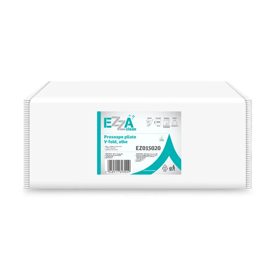 Prosoape V pliate EZZA Clean, 150 buc